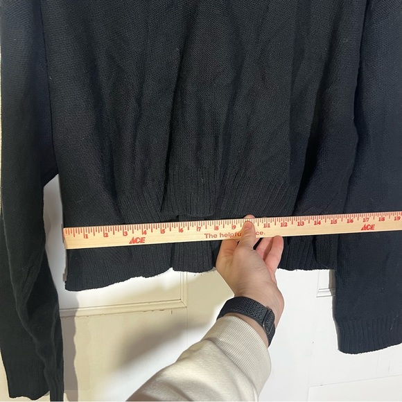 PacSun LA Hearts Cropped Sweater Black Size Large - Picture 6 of 6